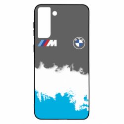 Чехол для Samsung S21 Ultra BMW logo and gray background - PrintSalon