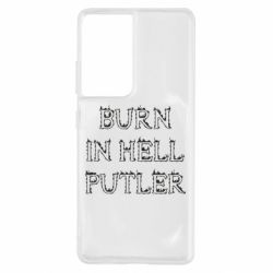 Чехол для Samsung S21 Ultra Born in Hell Putin - PrintSalon