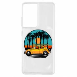Чехол для Samsung S21 Ultra Car and sunset - PrintSalon