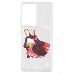 Чехол для Samsung S21 Ultra Chibi Bunny Kamado Nezuko - PrintSalon