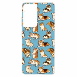 Чохол для Samsung S21 Ultra Cute Corgis - PrintSalon