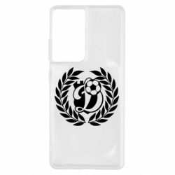 Чехол для Samsung S21 Ultra Динамо Киев: мяч, колоски лого