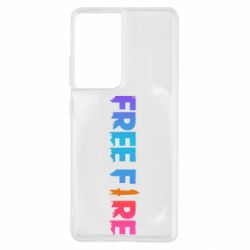 Чехол для Samsung S21 Ultra Free fire gradient logo - PrintSalon