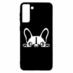 Чехол для Samsung S21 Ultra French Bulldog Puppy-PrintSalon Чехол для Samsung S21 Ultra French Bulldog Puppy