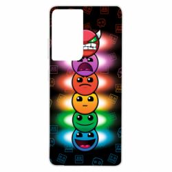 Чохол для Samsung S21 Ultra Geometry Dash Levels - PrintSalon