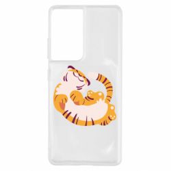 Чехол для Samsung S21 Ultra Happy tiger - PrintSalon