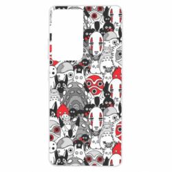Чохол для Samsung S21 Ultra Hayao Miyazaki Characters - PrintSalon