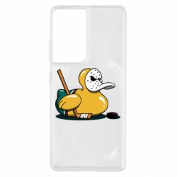 Чехол для Samsung S21 Ultra Hockey duck - PrintSalon