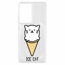 Чехол для Samsung S21 Ultra Ice Cat - PrintSalon