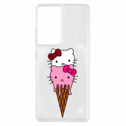Чехол для Samsung S21 Ultra Kitty ice cream - PrintSalon