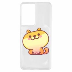 Чехол для Samsung S21 Ultra Корги с улыбкой - PrintSalon