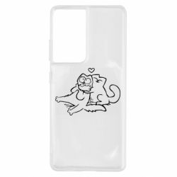 Чехол для Samsung S21 Ultra Кот Саймона Любовь - PrintSalon