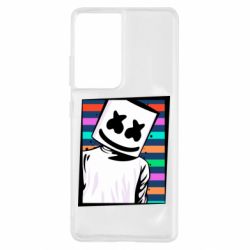 Чехол для Samsung S21 Ultra Marshmello Colorful Portrait - PrintSalon