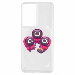 Чехол для Samsung S21 Ultra Милые солдаты из игры в кальмара - PrintSalon