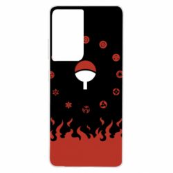 Чехол для Samsung S21 Ultra Naruto Sasuke Uchiha Sharingan - PrintSalon