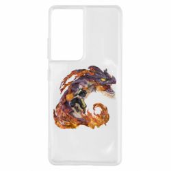 Чехол для Samsung S21 Ultra Natsu with a dragon - PrintSalon