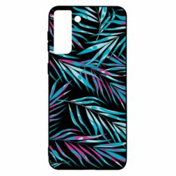 Чохол для Samsung S21 Ultra Neon Palm Leaves - PrintSalon