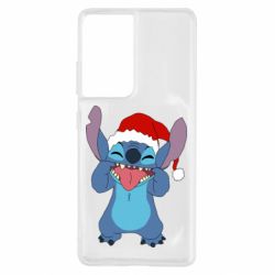 Чехол для Samsung S21 Ultra Новогодний Стич - PrintSalon