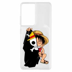 Чехол для Samsung S21 Ultra One piece chibi Luffy - PrintSalon