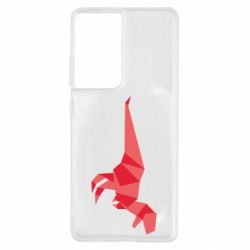 Чехол для Samsung S21 Ultra Origami dinosaur - PrintSalon