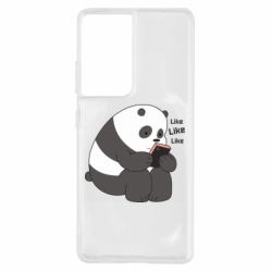 Чехол для Samsung S21 Ultra Панда лайк - PrintSalon