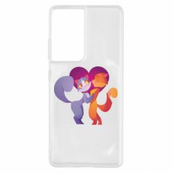 Чохол для Samsung S21 Ultra Парочка. Котики - PrintSalon