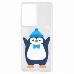 Чехол для Samsung S21 Ultra Penguin in a hat - PrintSalon