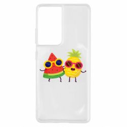 Чехол для Samsung S21 Ultra Pineapple with watermelon - PrintSalon