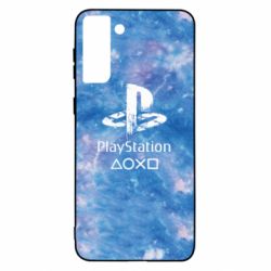 Чохол для Samsung S21 Ultra Playstation on tai dai background - PrintSalon