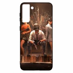 Чехол для Samsung S21 Ultra Pubg on the throne - PrintSalon