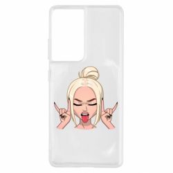 Чехол для Samsung S21 Ultra Punk Girl-PrintSalon Чехол для Samsung S21 Ultra Punk Girl