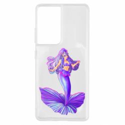 Чехол для Samsung S21 Ultra Purple Mermaid Barbie - PrintSalon