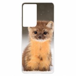 Чехол для Samsung S21 Ultra Пушистая куница - PrintSalon