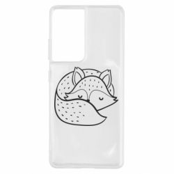 Чехол для Samsung S21 Ultra Sleeping fox - PrintSalon