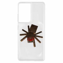 Чехол для Samsung S21 Ultra Spider from Minecraft - PrintSalon