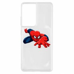 Чехол для Samsung S21 Ultra Spiderman and jump - PrintSalon