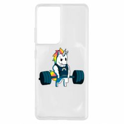 Чехол для Samsung S21 Ultra The unicorn is rocking - PrintSalon