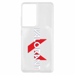 Чехол для Samsung S21 Ultra Valorant glitsh logo - PrintSalon