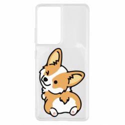 Чехол для Samsung S21 Ultra Winking Corgi - PrintSalon