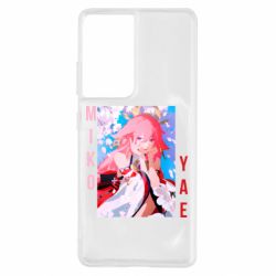Чехол для Samsung S21 Ultra Yae Miko art - PrintSalon