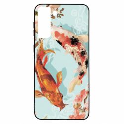 Чехол для Samsung S21 Ultra Японские Рыбы Кои-PrintSalon Чехол для Samsung S21 Ultra Японские Рыбы Кои