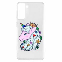 Чехол для Samsung S21+ Unicorn Princess - PrintSalon