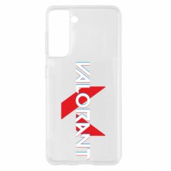 Чехол для Samsung S21 Valorant glitsh logo - PrintSalon