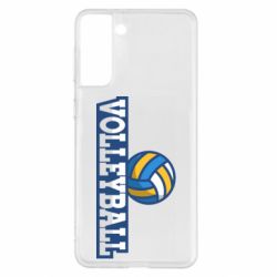 Чехол для Samsung S21+ Volleyball text and ball - PrintSalon