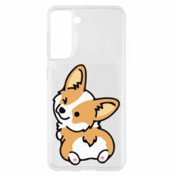 Чехол для Samsung S21 Winking Corgi - PrintSalon
