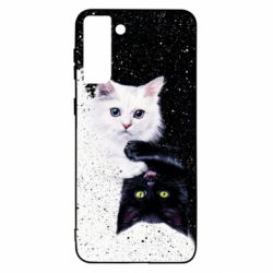 Чехол для Samsung S21+ Yin and Yang cats - PrintSalon