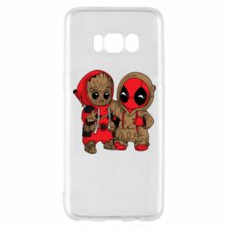 Чехол для Samsung S8 Baby Groot And Deadpool - PrintSalon