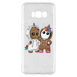Чехол для Samsung S8 Baby Groot And Unicorn - PrintSalon