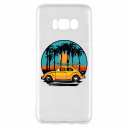 Чехол для Samsung S8 Car and sunset - PrintSalon