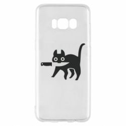 Чехол для Samsung S8 Cat with a knife - PrintSalon